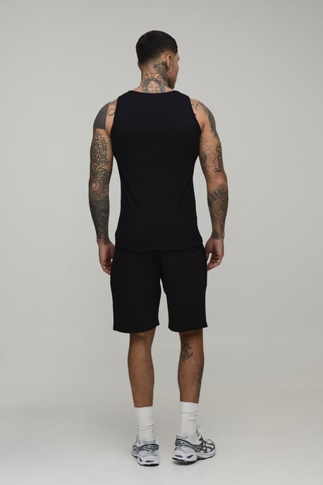 Tall Basic Regular Fit Ribbed Vest - Image 2