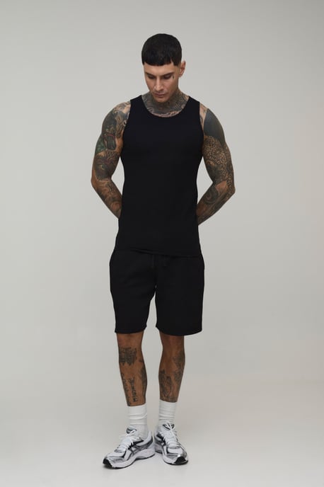 Tall Basic Regular Fit Ribbed Vest - Image 4