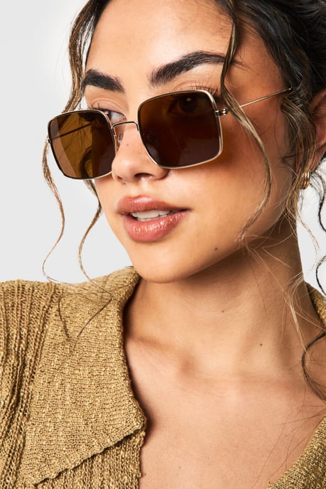 Metal Frame Square Sunglasses - Image 1