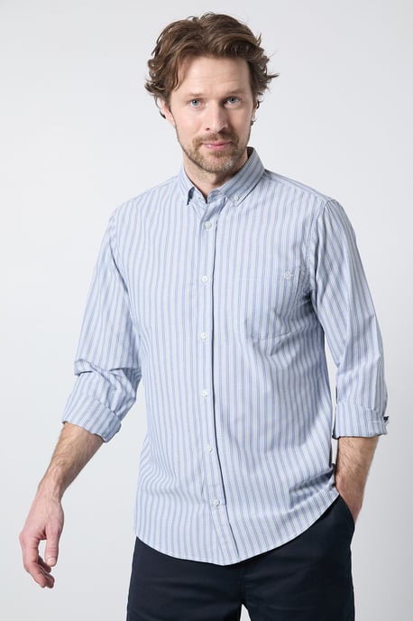 Blue Stripe Long Sleeve Shirt - Image 1