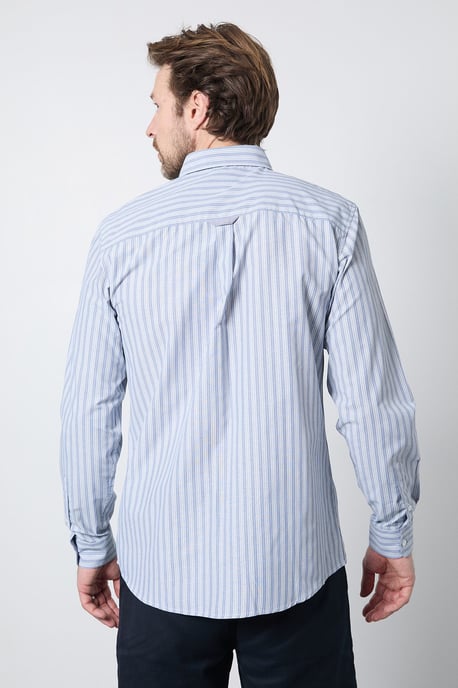 Blue Stripe Long Sleeve Shirt - Image 3