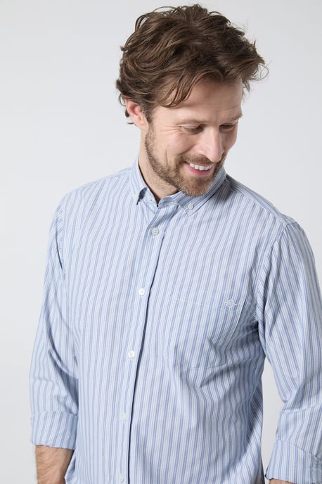 Blue Stripe Long Sleeve Shirt - Image 4