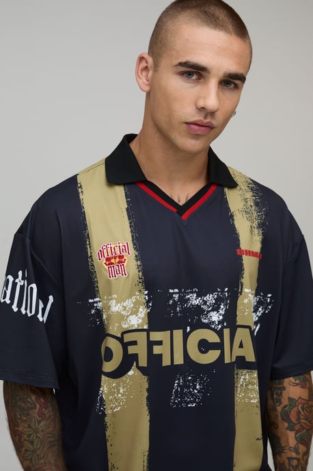 Oversized Boxy Official Stripe Sports Top - Image 3