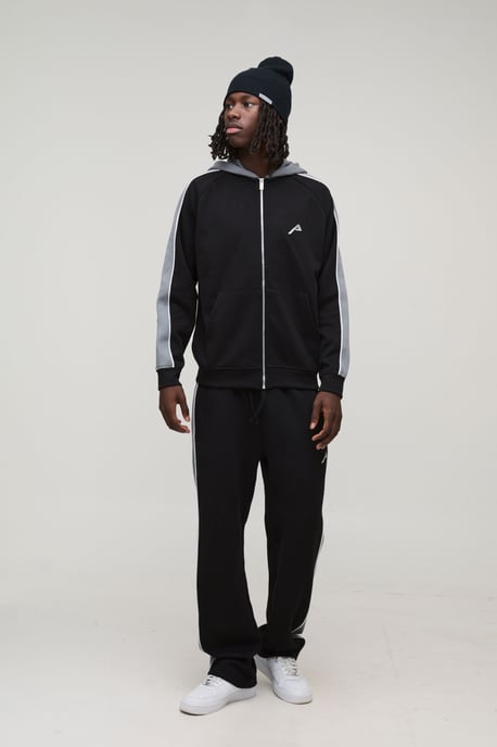 Oversized Panel Zip Through Hoodie & Relaxed Jogger Tracksuit - Image 4
