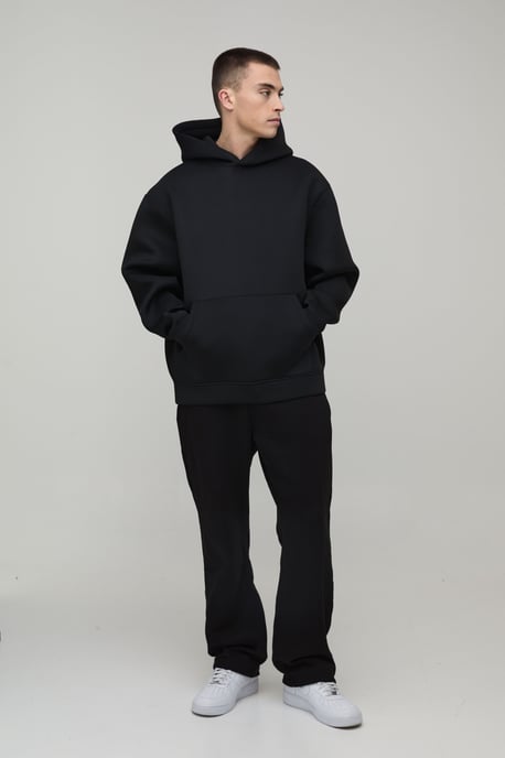 Oversized Limited Edition Dove Bonded Scuba Printed Hoodie - Image 4