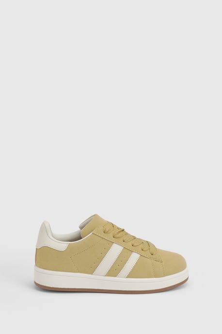 Lottie Faux Suede Lace Up Trainers - Image 2