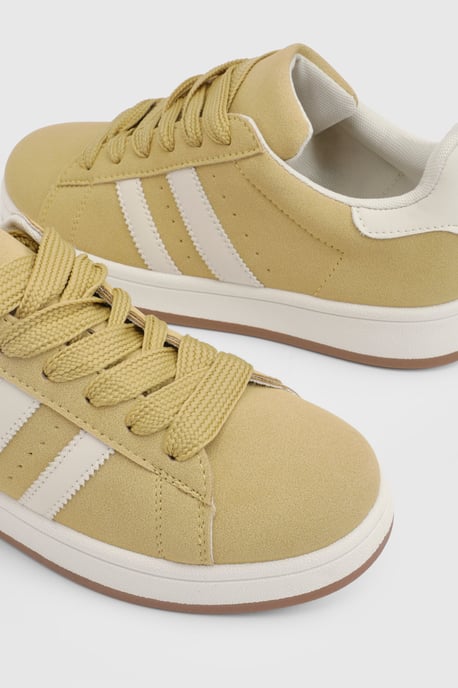 Lottie Faux Suede Lace Up Trainers - Image 4