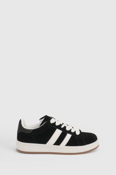 Lottie Faux Suede Lace Up Trainers - Image 2