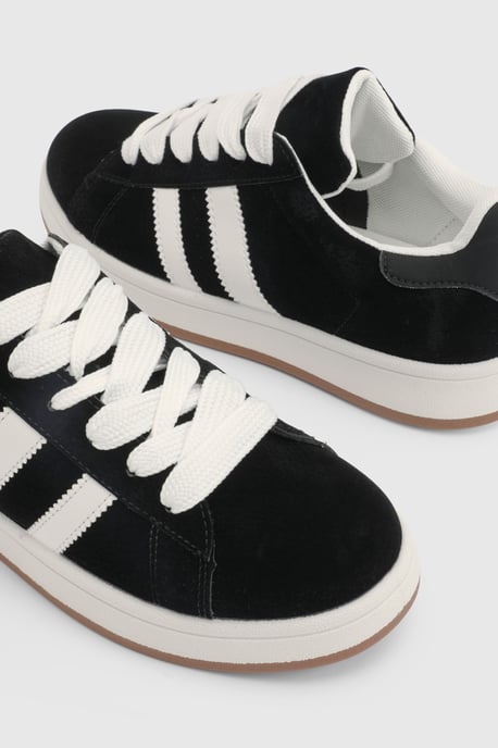 Lottie Faux Suede Lace Up Trainers - Image 4