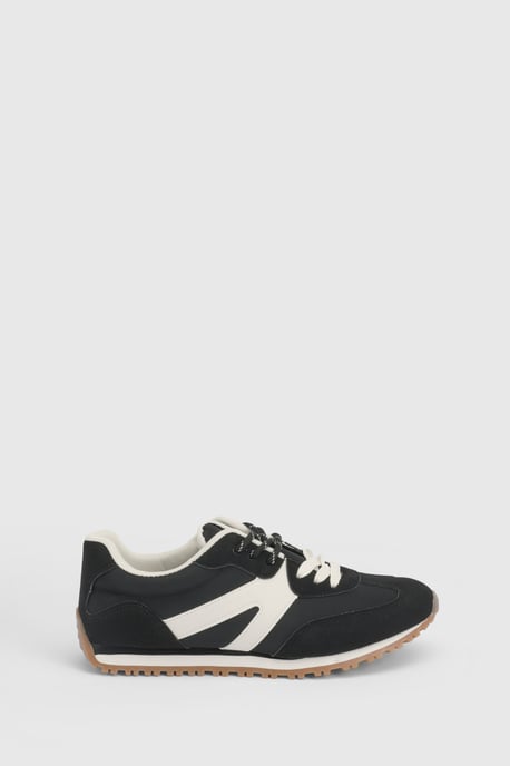 Daisy Faux Suede Lace Up Trainers - Image 2
