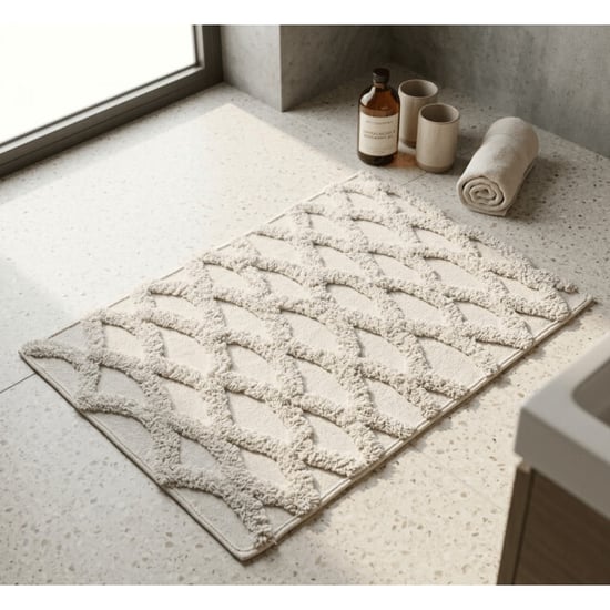 Casa di Elturo Badmat katoen boho grid /wit – 50 x 80 cm - Image 2