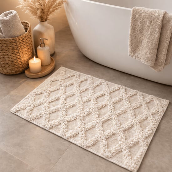 Casa di Elturo Badmat katoen boho grid /wit – 50 x 80 cm - Image 3