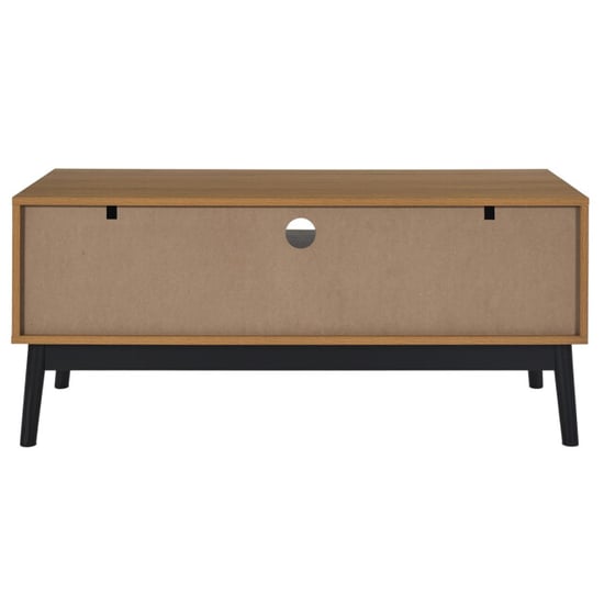 Casa di Elturo Tv-meubel valerio – 110 cm – marron noir – hout & mdf – visgraat front – met - Image 2
