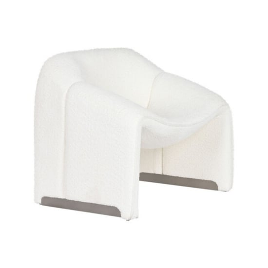 Casa di Elturo Luxe te bouclé design fauteuil lunora – lounge chair – l84 x d64 x h74 cm - Image 1