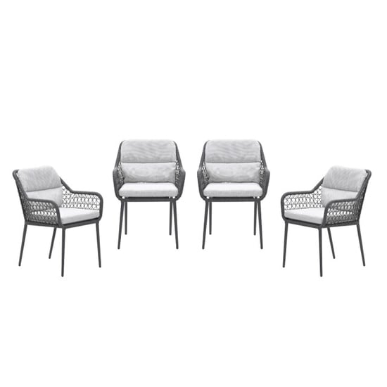 Garden Impressions Toledo tuinstoelen set van 4 donker - Image 1