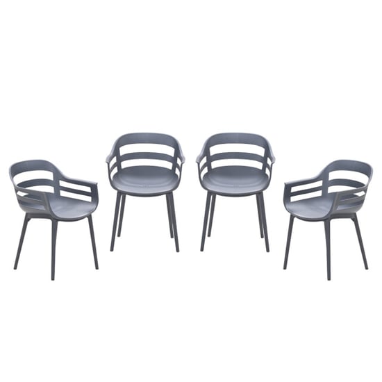 Garden Impressions Ceasar tuinstoelen set van 4 antraciet - Image 1