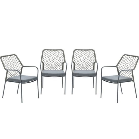 Garden Impressions Dido tuinstoelen set van 4 mos rope - Image 1