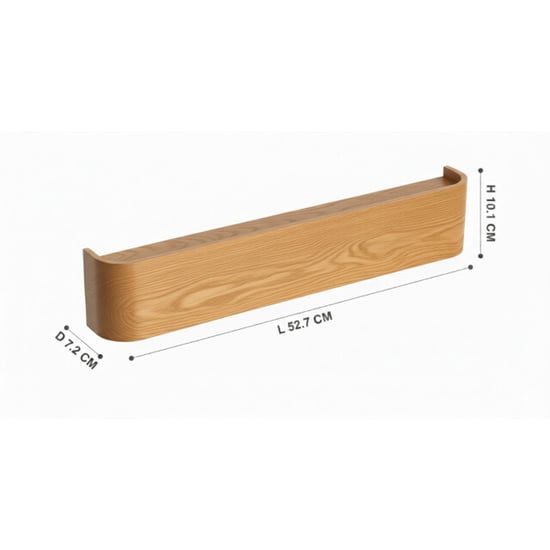 Casa di Elturo Design wand kapstok met plank bergen oak massief grenenhout 5 haken l53 - Image 2