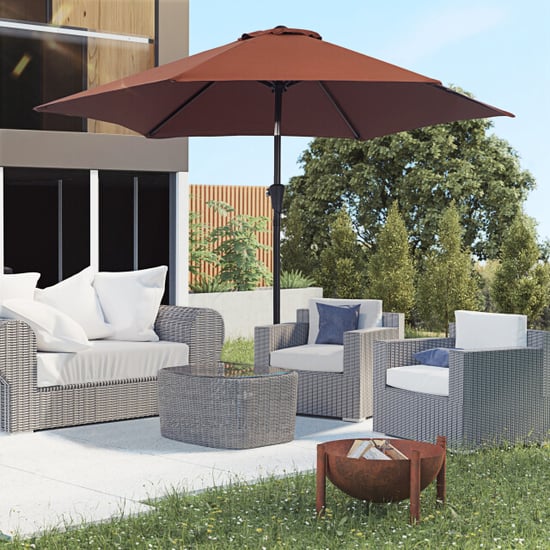 4goodz Knikparasol 260 cm met draaihendel aluminium - - Image 3