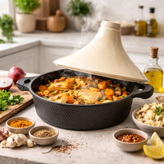 Casa di Elturo Tajine pan 28 cm – aluminium met keramische deksel – inductie & oven geschikt – - Image 3