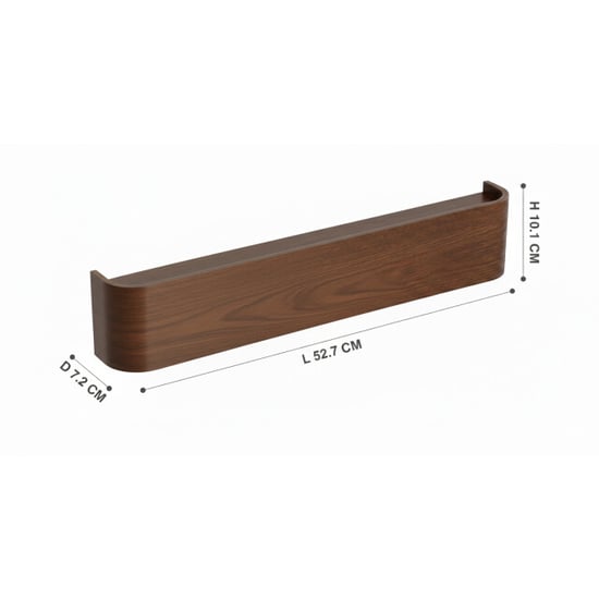 Casa di Elturo Design wand kapstok met plank bergen walnut massief grenenhout 5 haken - - Image 2