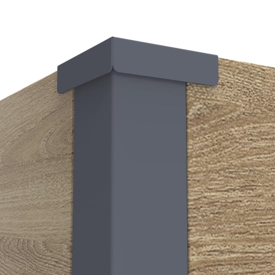 Westmann Talus xl metalen plantenbak met bodem 100x25x77 cm houtlook - Image 2