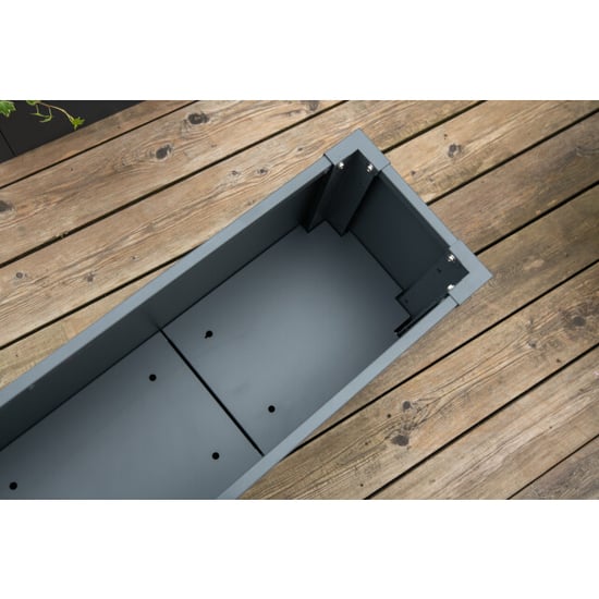 Westmann Talus xl metalen plantenbak met bodem 100x25x77 cm - - Image 3