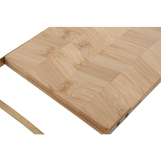 Casa di Elturo Snijplank lorenzo bamboe met metalen handvat 35,5 x 17,5 cm – luxe serveerplank - Image 2