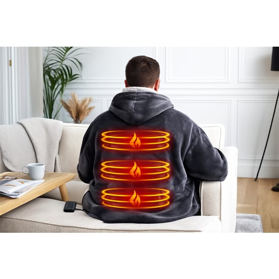 Casa di Elturo Usb verwarmde hoodie warmte deken 2-in-1 zachte fleece 3 warmtestanden - - Image 3