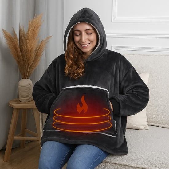 Casa di Elturo Usb verwarmde hoodie warmte deken 2-in-1 zachte fleece 3 warmtestanden - - Image 5