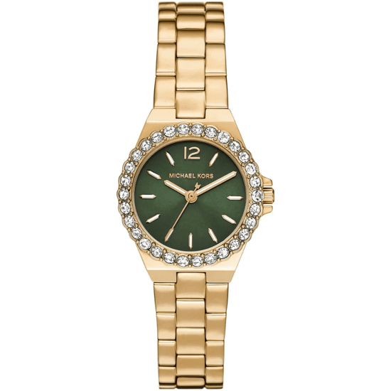 Michael Kors MK7395 Lennox 30mm Gouden Groene Wijzerplaat Dameshorloge - Image 1