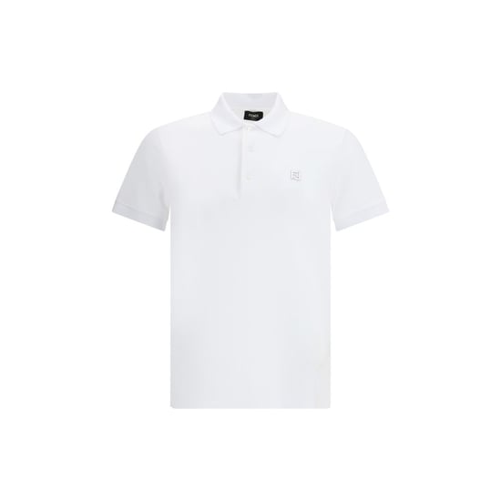 Fendi White Cotton Polo Shirt - Image 1