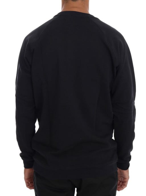 Daniele Alessandrini Blue Crewneck Cotton Sweater - Image 3