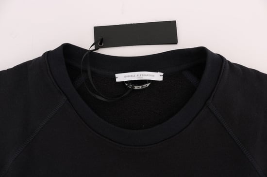 Daniele Alessandrini Blue Crewneck Cotton Sweater - Image 5