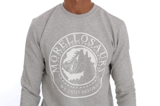Frankie Morello Grijze Katoenen Crewneck Pullover Trui - Image 4