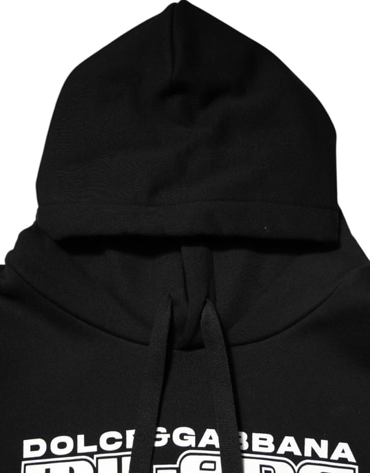 Dolce & Gabbana Zwarte Katoenen DG Milano Logo Print Hoodie Trui - Image 6