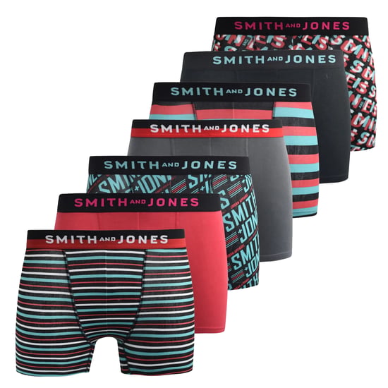 Smith & Jones Taden 7pk Mens Boxer Shorts - Image 1