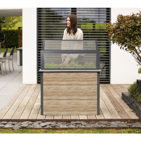 Westmann Primus plus m verhoogde kweekkas 100x50x113 cm houtlook - Image 5