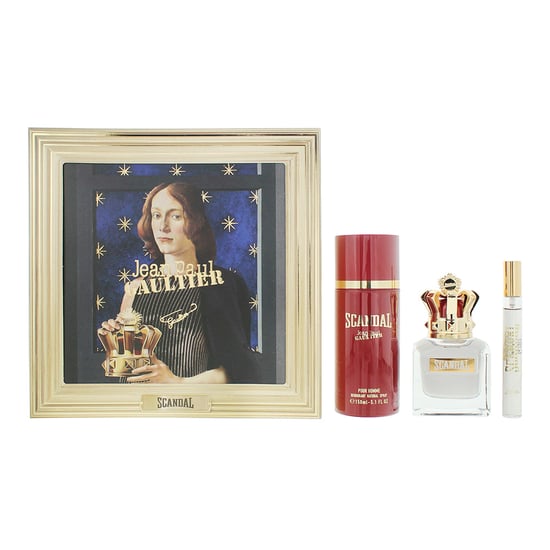 Jean Paul Gaultier Scandal Pour Homme EDT 50ml, EDT 10ml + Deodorant 150ml Gift Set for Him - Image 1