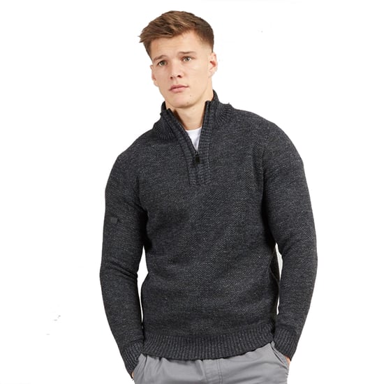 Bench Palacio Mens Knitted Quarter Zip Jumper - Image 1