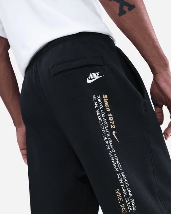 Nike Sportswear Club Mens Black Fleece Hooded Tracksuit - Image 6