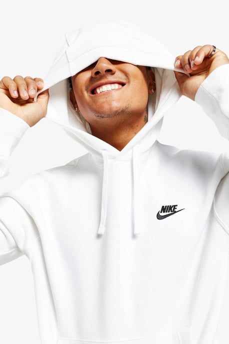 Nike White Club Hooded Fleece Tracksuit - Image 3
