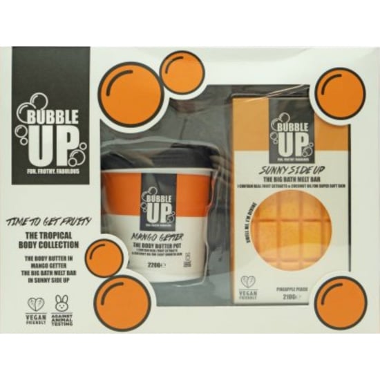 Bubble Up Tropical Gift Set 210g Sunny Side Up Big Bath Bar + 220g Mango Getter Body Butter - Image 1