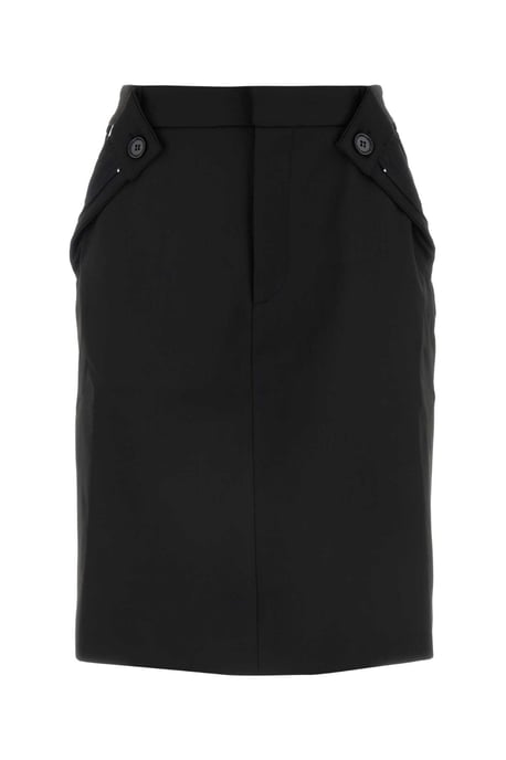 Zwarte Stretch Polyester Mix Rok - Image 1