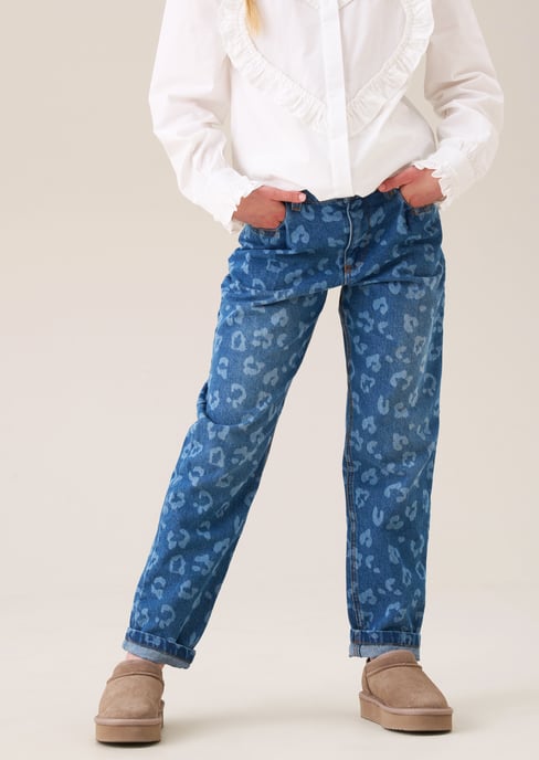 Kendal Leopard Denim Barrel Leg Jean - Image 2