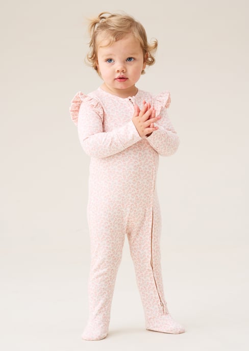 Arabella Leopard Print Onesie With Headband - Image 2