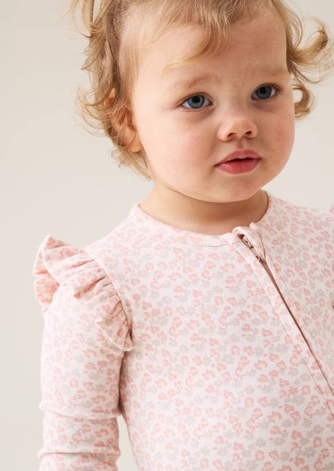 Arabella Leopard Print Onesie With Headband - Image 3