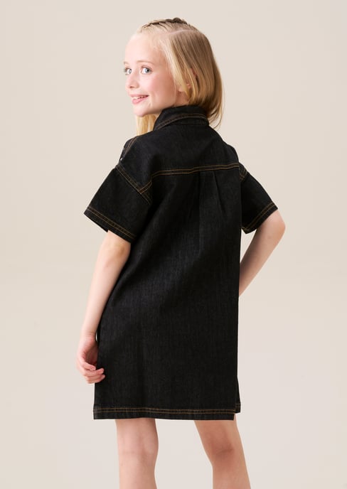 Zeta Gem Embellished Denim Dress - Image 4