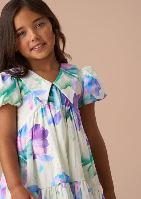 Lucia Mint Printed Tiered Dress - Image 4