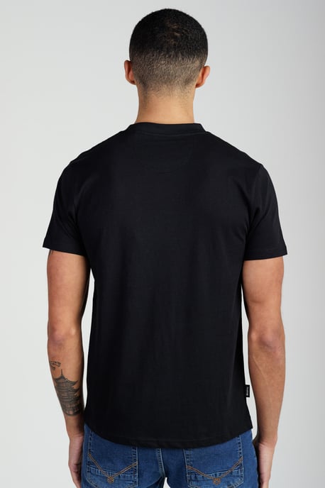 Black 3 Pack Regular Fit Cotton Graphic Crew Neck T-Shirts - Image 5